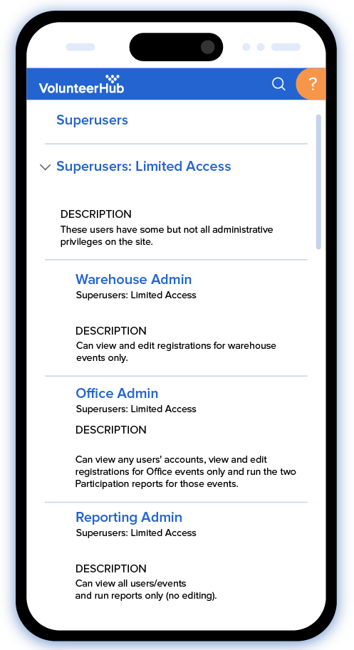 Picture of VolunteerHub's Advanced Admin Features