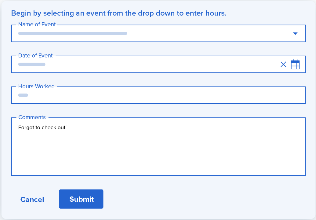 Self-Reporting in VolunteerHub