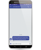 VolunteerHub UI automated text messages