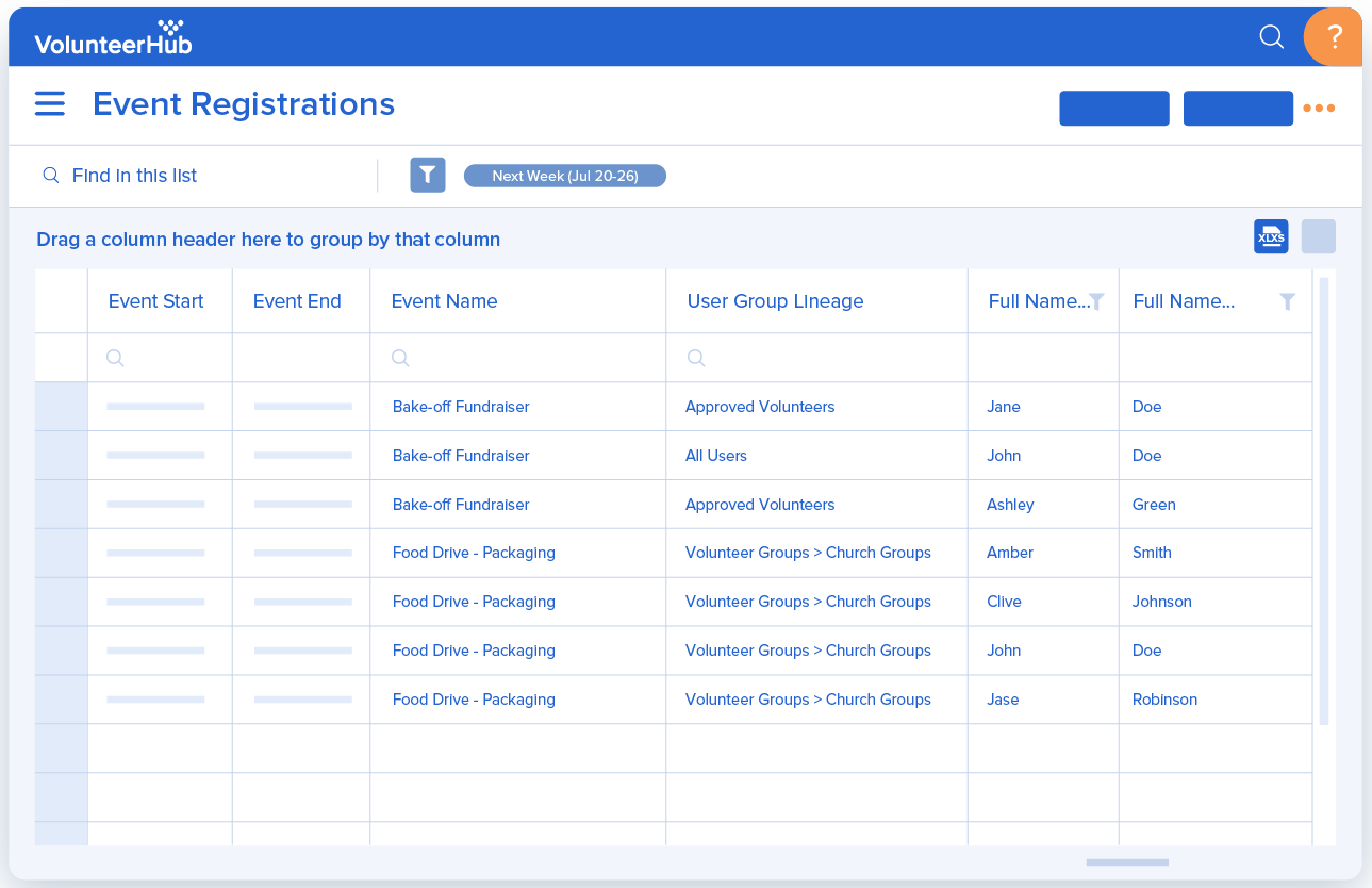 See Event Registrations with VolunteerHub