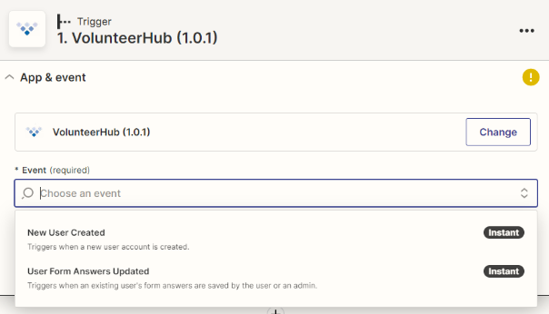 VolunteerHub Zapier Triggers