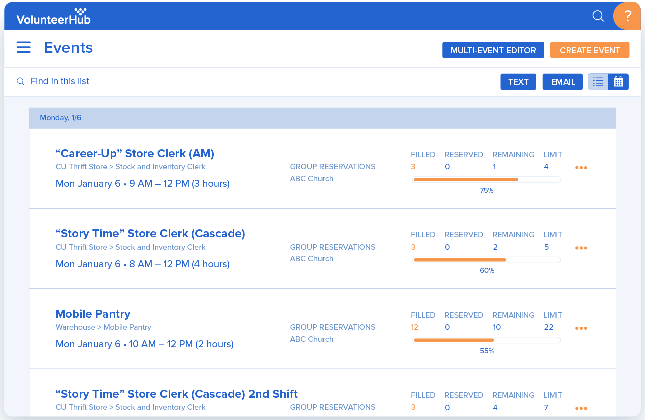 Volunteer Database - Image 1