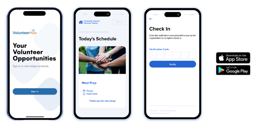 VolunteerHub Volunteer App Screenshots