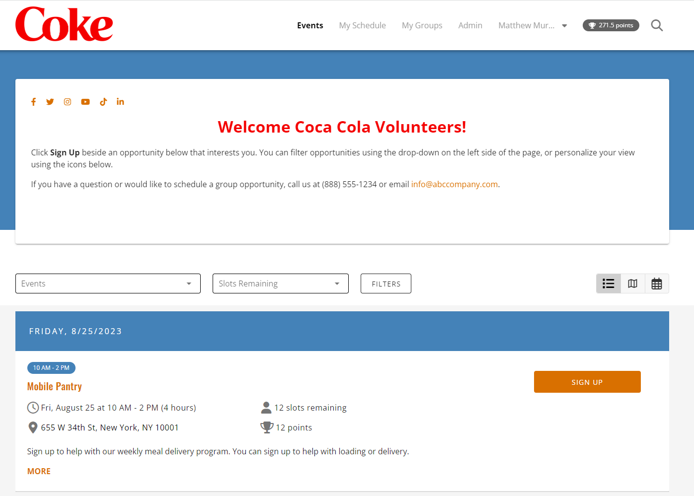 Coke Landing Page