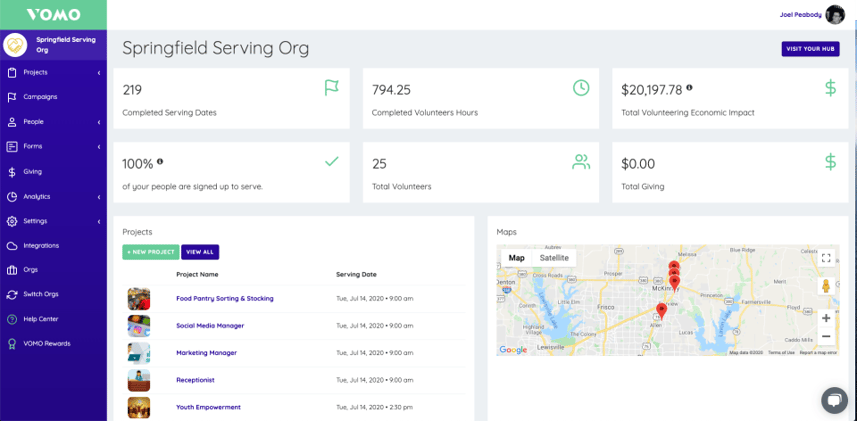 VOMO Volunteer Management Software