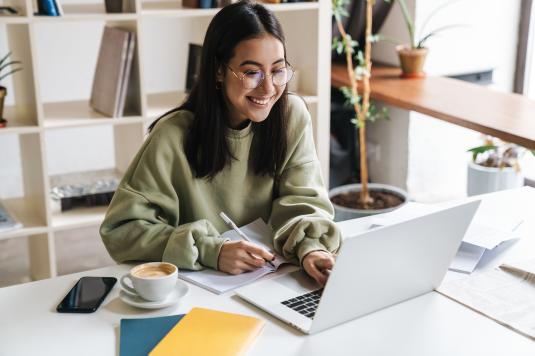 Woman on Computer