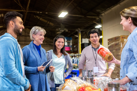 Volunteers at Food Bank