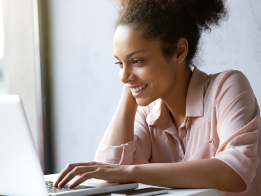 Woman on Computer