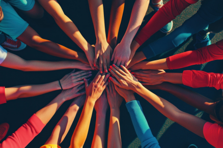 Volunteers with Hands in